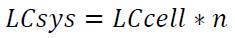 LCsys = LCceii * n